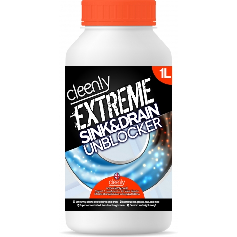 Cleenly Extreme Drain and Sink Unblocker Solution 1L