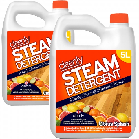 2 x 5L Cleenly Steam Detergent Citrus Fragrance