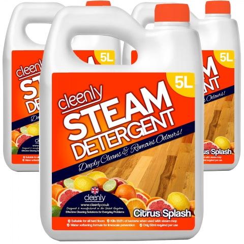 3 x 5L Cleenly Steam Detergent Citrus Fragrance