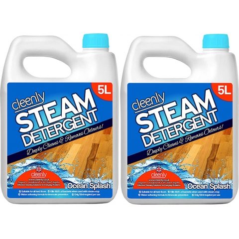 2 x 5L Cleenly Steam Detergent Ocean Fresh Fragrance