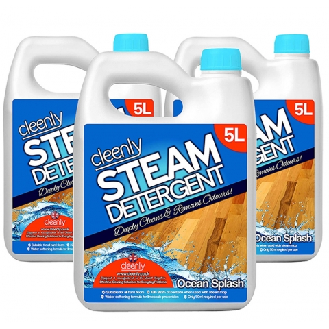 3 x 5L Cleenly Steam Detergent Ocean Fresh Fragrance