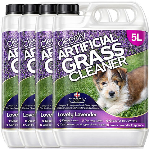 Cleenly Artificial Grass Cleaner and Deodoriser 5L x4 2000x2000.jpg