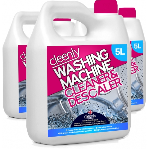 3 x 5L Cleenly Washing Machine Cleaner & Descaler